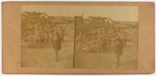 Carrinho Construção Ouvriers Artístico Raro Foto Estéreo Vintage Albumina c1860 comprar usado  Enviando para Brazil