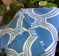 Capa de edredom Lands End Coming Home completa/azul queen marfim 2 fronhas 80 x 87" comprar usado  Enviando para Brazil