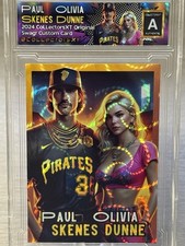 Usado, 🔥⚾️PAUL SKENES & OLIVIA DUNNE Custom Lazer Swirl Refractor Swag Slab RC!!🤸🔥 comprar usado  Enviando para Brazil