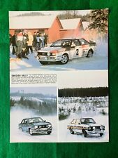 Swedish rally quattro for sale  BRISTOL