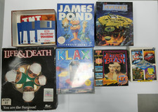 Używany, 7x Big Box PC FLoppy Disc Atari ST Games mieszanka Populous, KLAX, James Pond na sprzedaż  Wysyłka do Poland