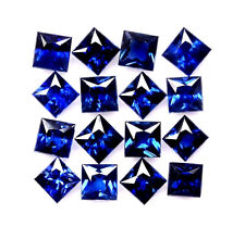 Lote de pedras preciosas para princesa calibradas naturais certificadas de safira azul do Ceilão 6x6 mm comprar usado  Enviando para Brazil