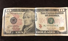 Nota de nota de dólar 2017 US$ 10 fantasia repetição número de série NL 77746746 A comprar usado  Enviando para Brazil