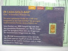 Goldbarren 999er cash gebraucht kaufen  Deutschland