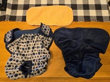 2 pçs. Fraldas laváveis reutilizáveis para cachorros fraldas fêmeas macho calcinha sanitária P/M comprar usado  Enviando para Brazil