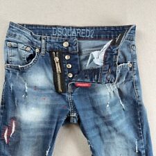 Jeans masculino Dsquared2 28 azul Itália patchwork bigode esmagado comprar usado  Enviando para Brazil