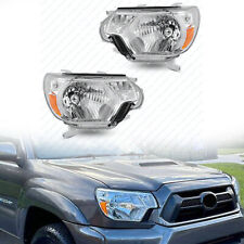 Usado, Para 2012 2015 Toyota Tacoma conjunto de farol de halogênio cromado par esquerdo direito comprar usado  Enviando para Brazil