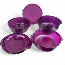 Usado, Panela de micro-ondas Tupperwave Stack Tupper 5 peças roxa 3 qt tampa de vapor comprar usado  Enviando para Brazil