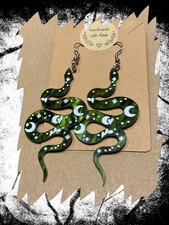 Handmade snake earrings for sale  NORTHWICH