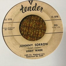 45 RPM  Lindy Wade TENDER 515 Johnny Sorrow / Brenda Lee TEEN ROCKERS VG+ comprar usado  Enviando para Brazil