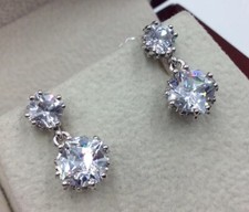Pair qvc diamonique for sale  BLYTH