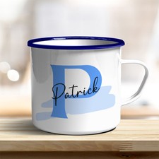 Emaille becher personalisiert gebraucht kaufen  Briesen (Mark)