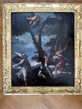 Huile toile martyre d'occasion  Bois-Colombes