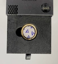 NOVO Burga - Suporte para Anel para Celular Acabamento Dourado Corações Azuis, usado comprar usado  Enviando para Brazil