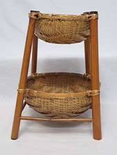 Tiered bamboo wicker for sale  Mcminnville