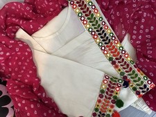 Hand embroidered ivory for sale  LONDON