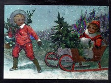 Cartolina natale bambini usato  Candelo