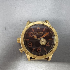Relógio masculino Nixon 51-30 Tide 51mm mostrador marrom tom dourado redondo PEÇAS comprar usado  Enviando para Brazil