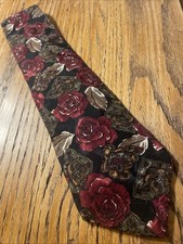 Gravata masculina vintage em excelente estado usado Mister Guy floral italiana gravata de seda feita nos EUA comprar usado  Enviando para Brazil