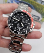 RELÓGIO MASCULINO TISSOT PULSEIRA DE AÇO INOXIDÁVEL COM MOSTRADOR PRETO SEASTAR1000 GENUÍNO, usado comprar usado  Enviando para Brazil