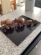 Vintage wooden elephants for sale  BURNTWOOD
