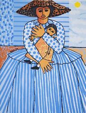 CANDIDO BIDO. Serigrafia vintage em tela. Retrato modernista 8,5"" x 11,25"" comprar usado  Enviando para Brazil