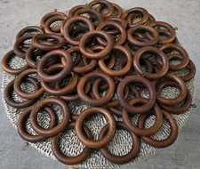 Anéis de cortina de madeira com olhos de gancho anéis de vara de vara cortina para artesanato 16 peças. comprar usado  Enviando para Brazil