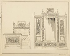 Desenho de arquitetura para guarda-roupa cama Gründerzeit comprar usado  Enviando para Brazil