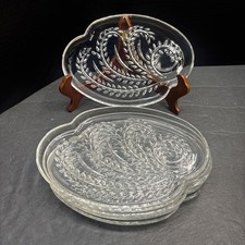 Federal Glass Homestead Hospitality Lanches Placas Padrão Trigo Conjunto de 5 Vintage comprar usado  Enviando para Brazil