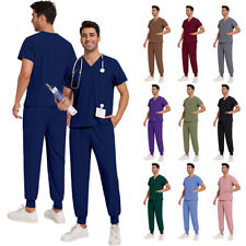 Conjunto de calças jogger masculinas uniforme dentista médico Viaoli gola V 2 bolsos top comprar usado  Enviando para Brazil
