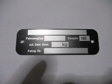 Typenschild schild universal gebraucht kaufen  Goch