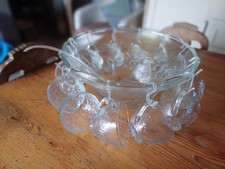 Glass punch bowl for sale  ABINGDON