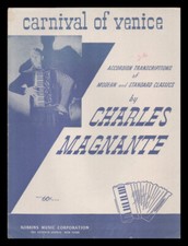 Partituras vintage Carnaval de Veneza 1935 Charles Magnante ACCORDION SOLO comprar usado  Enviando para Brazil