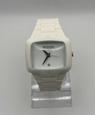 Relógio NIXON "SIM, É REAL" THE RUBBER PLAYER 45mm WR 100m branco aço inoxidável comprar usado  Enviando para Brazil