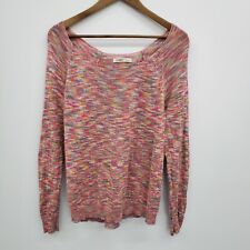 Camisa de malha Old Navy feminina rosa multicolorida manga longa tamanho G gola redonda comprar usado  Enviando para Brazil