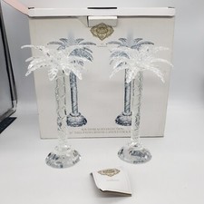 Conjunto de 2 castiçais de cristal Shannon 11" palmeira por Godinger com CAIXA comprar usado  Enviando para Brazil