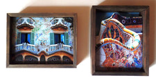 Usado, 2 colagens pequenas de arte em miniatura por ALEJANDRO RODRIGUES CAMBAO comprar usado  Enviando para Brazil