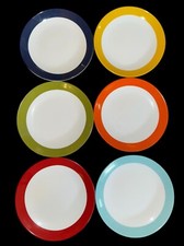 Conjunto de 6 caixas e barris multicoloridos/arco-íris 6,5" pratos para lanches/sobremesa/aperitivos comprar usado  Enviando para Brazil