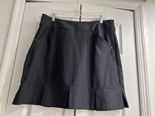 Saia de tênis/golfe TAIL preta~3 bolsos~bainha plissada~19,75" de comprimento~tamanho 14, usado comprar usado  Enviando para Brazil