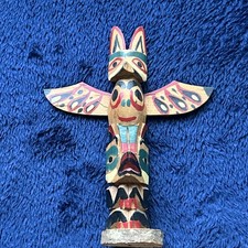 Totem “totem de alerta” vintage do noroeste do Pacífico, indígena, esculpido à mão, usado comprar usado  Enviando para Brazil