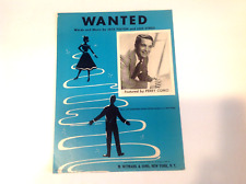 Wanted sheet music for sale  Sterling