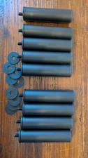 Juego de 9 patas ajustables para muebles de metal de 6 pulgadas, negras para gabinete, mesa, silla segunda mano  Embacar hacia Mexico