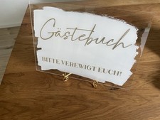 Schild gästebuch hochzeit gebraucht kaufen  Aachen