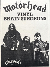 MOTÖRHEAD 1977 ANÚNCIO ÁLBUM DE ESTREIA Motorhead VINIL CÉREBRO CIRURGIÕES Chiswick LEMMY comprar usado  Enviando para Brazil
