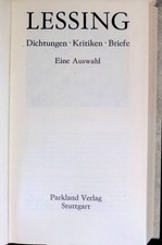 Lessing dichtungen kritiken gebraucht kaufen  Koblenz