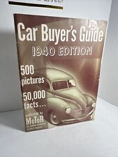 Vintage 1940 CAR BUYER’S GUIDE Magazine Catalog: 500 Pictures, 50,000 Facts, VGC segunda mano  Embacar hacia Mexico