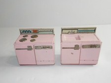1950s Vintage Casa de Bonecas Cozinha Par BUBBLEGUM Lata Rosa Litho Pia Fogão comprar usado  Enviando para Brazil