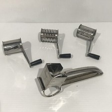 Ferramentas de cozinha vintage Hoan aço inoxidável 3 barris ralador de queijo fatiador triturado comprar usado  Enviando para Brazil