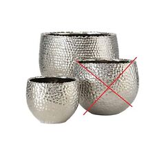 Zestaw doniczek Boltze Lajos - szlachetny design, srebrny, Ø 24/13/17 cm, ceramika na sprzedaż  PL