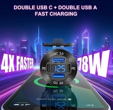 Tomada USB 12V fio alumínio carregador de carro várias portas USB duplo carregamento rápido 3.0 comprar usado  Enviando para Brazil